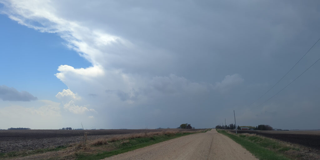 Storm near Spencer Iowa on April 28, 2025