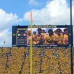 Scoreboard inside Michigan Stadium aka the